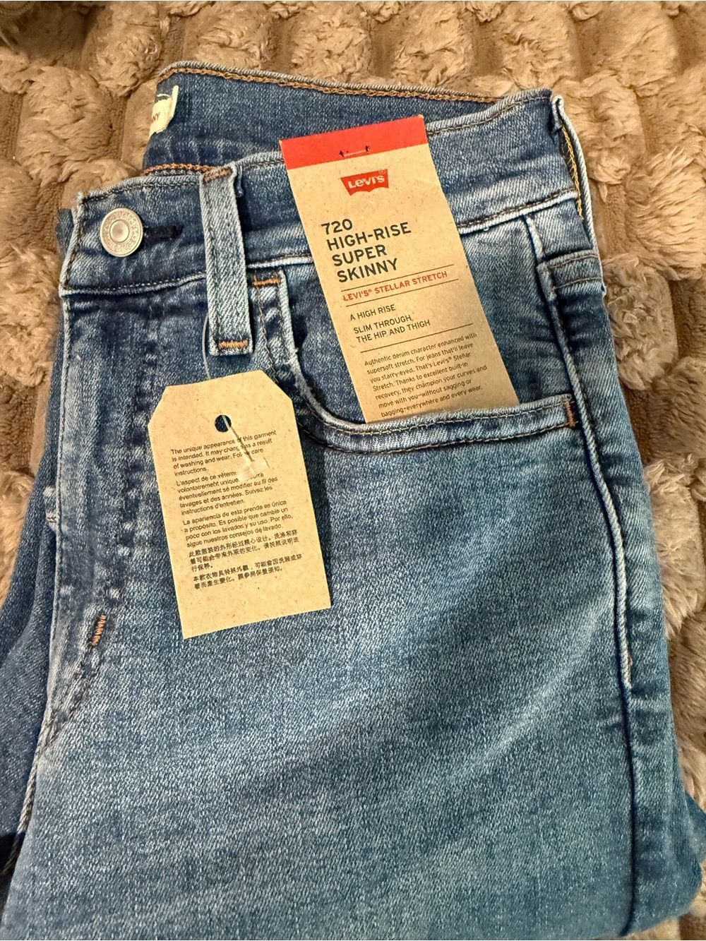 Levi's 720 High-Rise Super Skinny Jeans — Medium Blue Wash